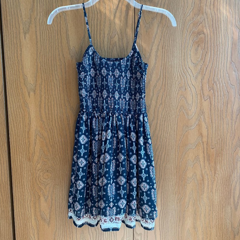 Hollister Printed Smocked Skater Dress